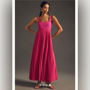 Anthropologie Mare Mare Pleated Maxi Dress